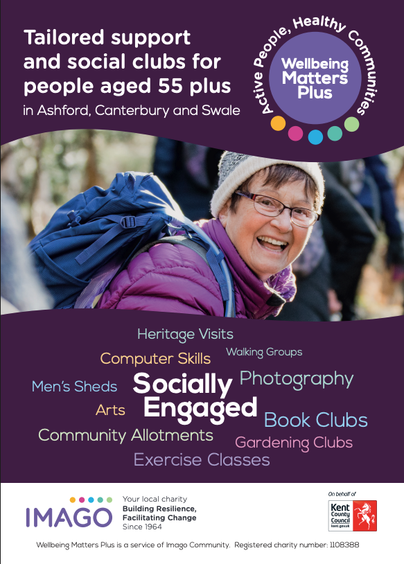 Tailored support and social clubs for people aged 55 plus